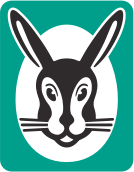 Logo vaillant vert noir et blanc avec lapin